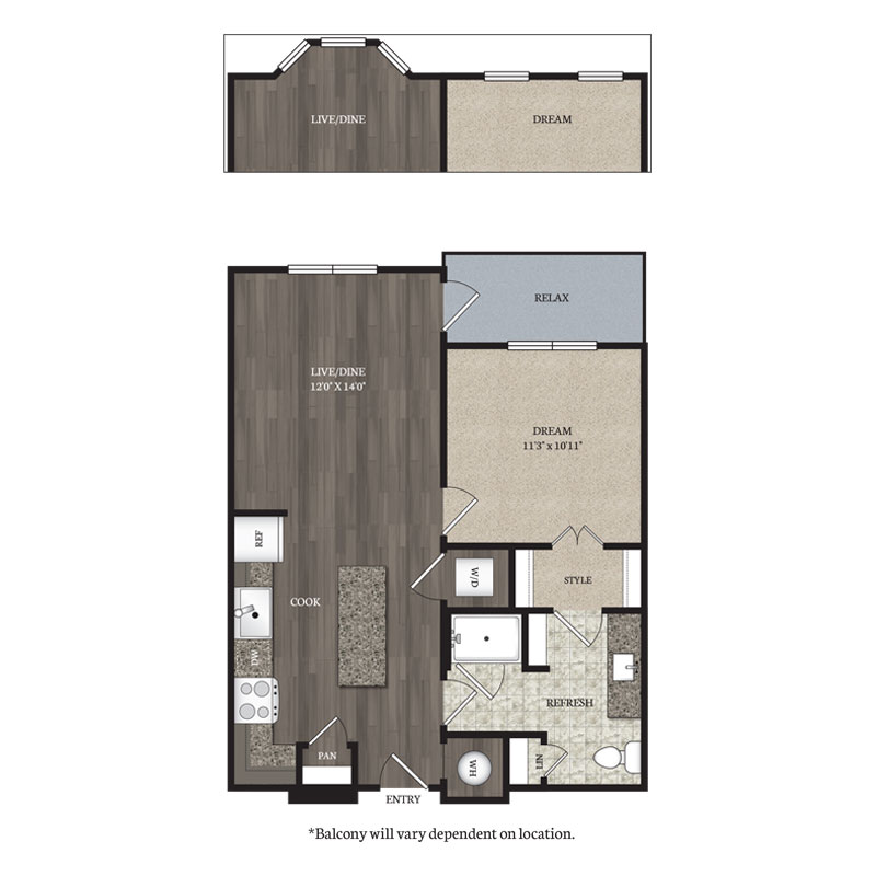 apartment floor plan a1