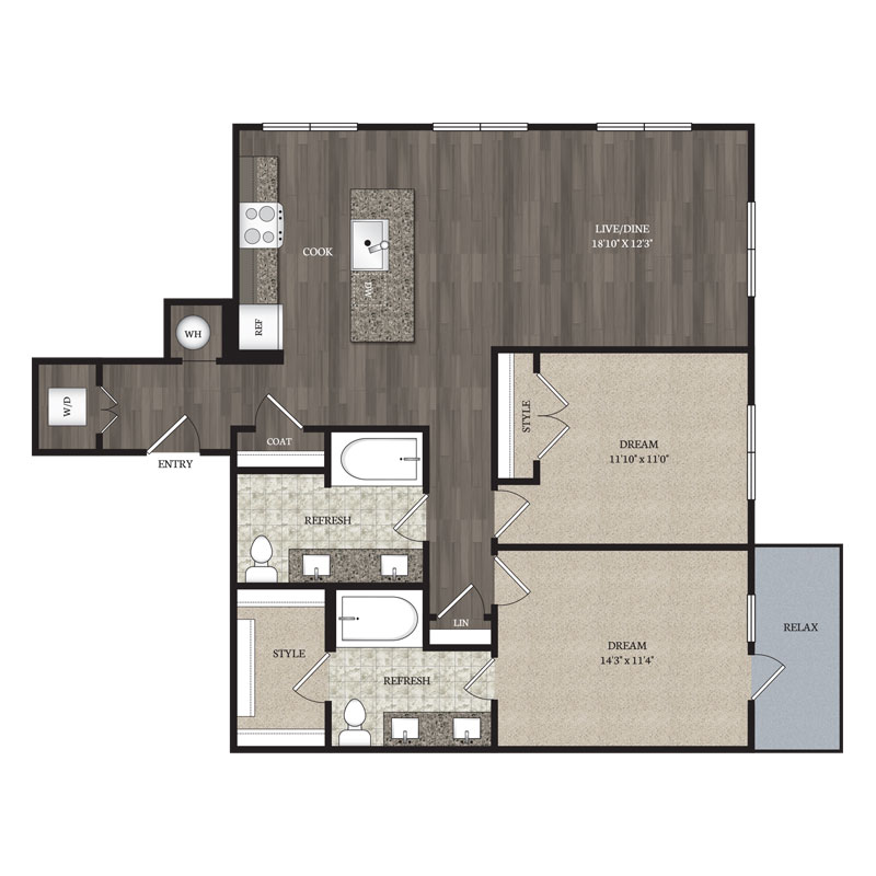 apartment floor plan b2